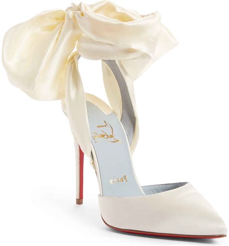 louboutin wedding shoes low heel.